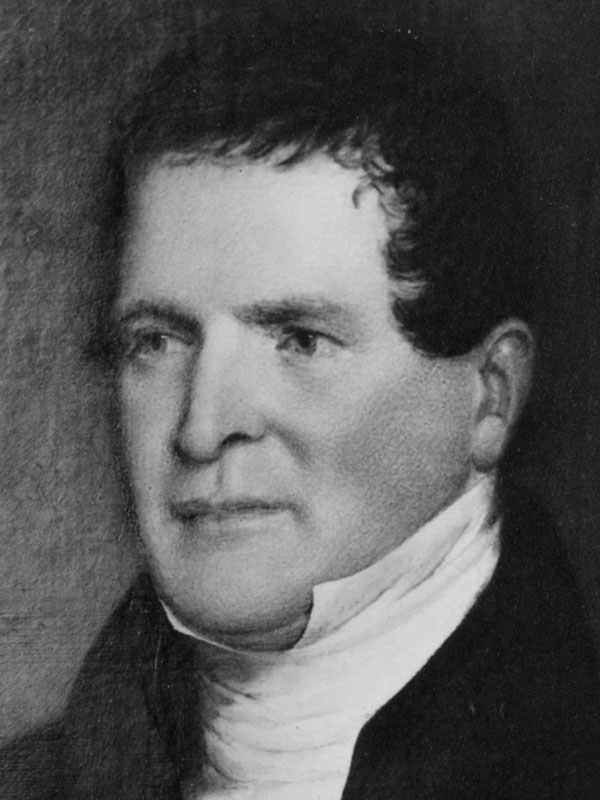 Portrait Rev. John Bartlett with high collar shirt