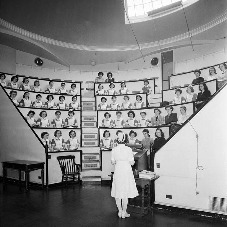 Nursing class in Mass General Ether Dome