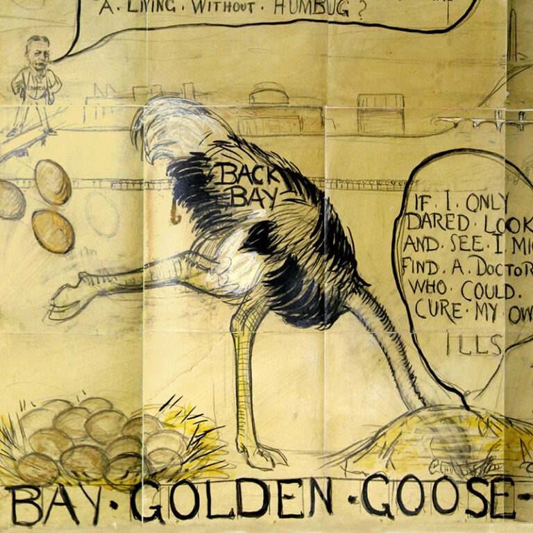 Black Bay Golden Goose cartoon (detail)