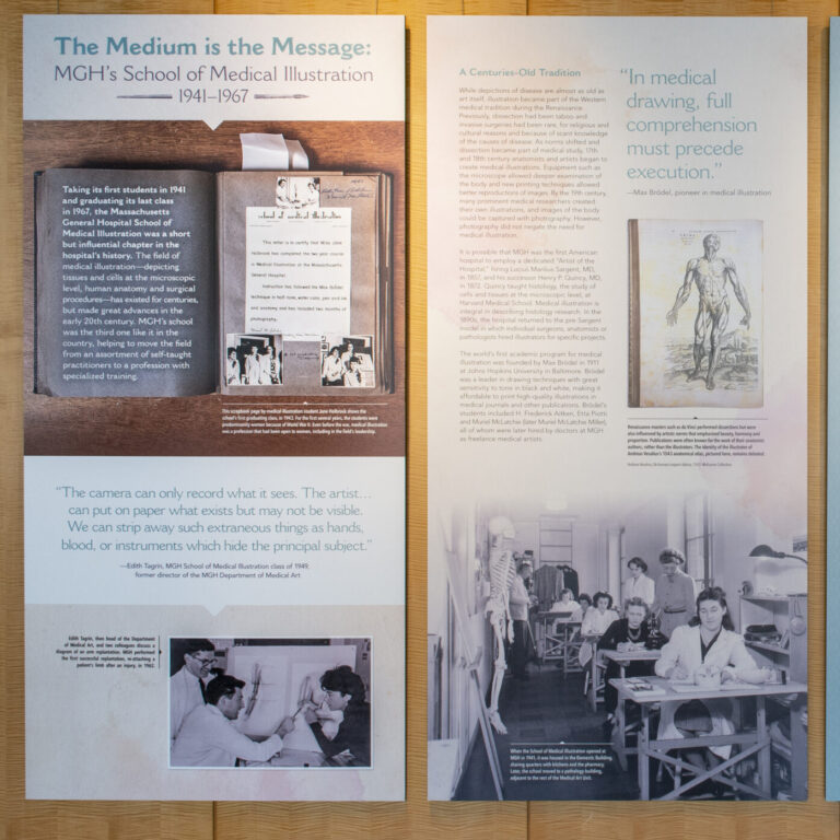 Russell Museum medical illustration exhibit